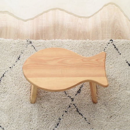 PBPBOX Small Step Stool Wood for Bathroom with Anti Slip Feature 1Set