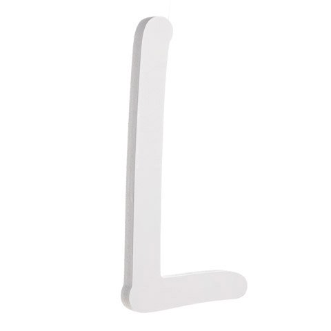 9 Inch White Wood Letter L Brush Font Walmart Com Walmart Com