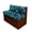 Blue Floral Turtle Pattern, variant on POLERO Camper Cushion Covers with Tree Camo Design, RV Dinette Cushion Covers for Outdoor Camping and Road Trip Comfort 2 Pieces
