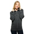 thumbnail image 5 of Clementine Men Women French Terry Hoodie Unisex zip-up Sweatshirt - Small - Solid Black, 5 of 6