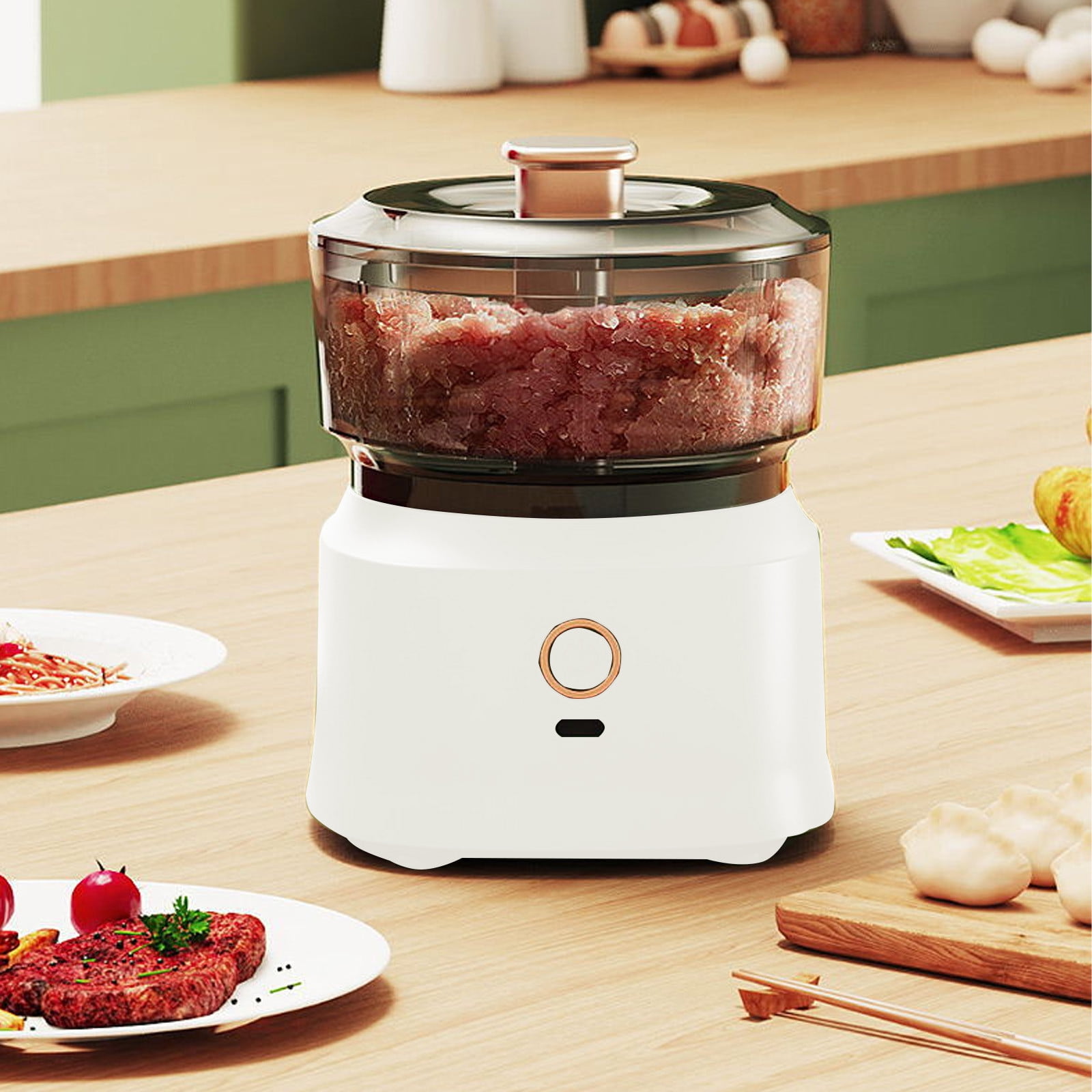 Lksixu Electric Garlic Chopper, Portable Mini Food Processor, Wireless Vegetable Masher With USB Charging, Garlic Masher Mincer For Onions Meat Spices 350ML ( 4.02x4.02x5.31in )