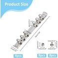 thumbnail image 2 of 4PCS 6-Ring Binder Mechanism A6 Notebook Mechanism Replacement Kit Iron Clip Ring Binder with Screws Nuts O Rings Binding Spines Combs Inner Diameter: 2.3cm, 2 of 9