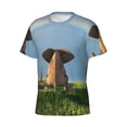 thumbnail image 3 of Rocae Elephant Dog for Men's Moisture-Wicking Crew Tee - T-Shirt for Sports, Outdoor Activities, and Casual Wear3X-Large, 3 of 9