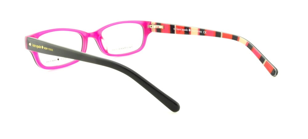 【値下げ】 Eyeglasses Kate Striped Pink Black 0X78 Lucyann Spade クラフト・布製品