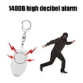 thumbnail image 5 of Rechargeable Keychain Alarm Security Alarm 140dB Loud Siren Safety Alarm Safety Protections Alert for Women, 5 of 10