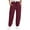 Wine, variant on qucoqpe Women’s Pleated Sweatpants with Pockets Loose Fitting Elastic Waist Casual Joggers Solid Color Wide Leg Trousers