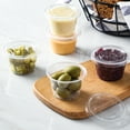 thumbnail image 7 of 400 Set 2 oz Jello Shot Cups with Lids Stackable Food Safe Disposable Plastic Portion Condiment Dipping Sauce Containers Small Salad Dressing Cups, 7 of 7