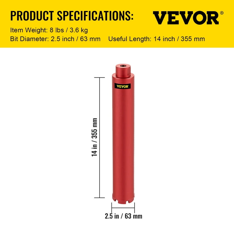 5 inch concrete sale core drill bit