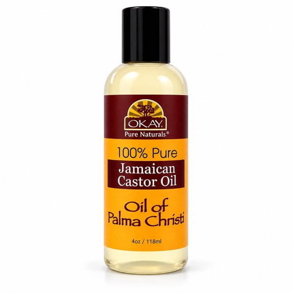 OKAY Jamaican Black Castor Oil for Hair & Skin, Moisturizing Scalp Care, Helps Reduce Breakage & Dryness, For All Hair Types, 4 oz / 118 ml