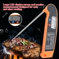 thumbnail image 2 of LCD Digital Food Thermometer with Foldable Probe Kitchen Cooking BBQ Grill Temp Tester Orange, 2 of 8
