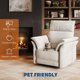 thumbnail image 3 of Sillón Reclinable Eléctrico – Giro 270° – Bolsillos Laterales – Puerto USB – Piel PU – Reposabrazos Gruesos – Sala o Dormitorio – Blanco, 3 of 9