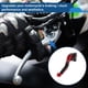 thumbnail image 3 of Palanca de freno y embrague corta larga para Kawasaki ER-5 2004-2005, palanca de manillar de motocicleta ajustable, aleación de aluminio, cabeza roja, mango negro, 3 of 6