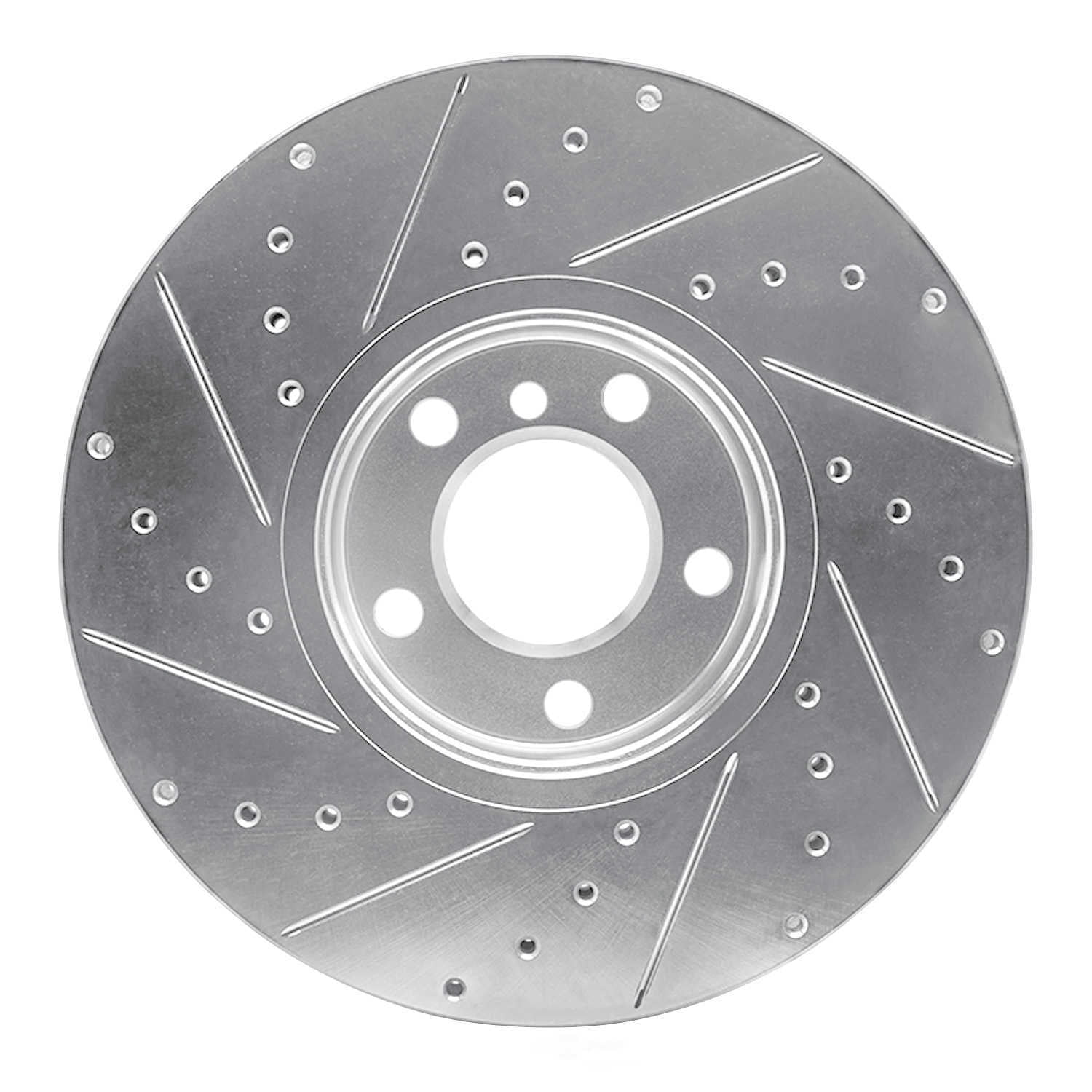 Dynamic Friction Company 631-31144R DFC Brake Rotor - Drilled And Slotted - Silver