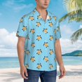 thumbnail image 2 of KLL Men's Hawaiian Shirt Short Sleeve Button Down Beach Shirts-Sea Turtle, 2 of 5