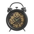thumbnail image 2 of Monarch Specialties I 9014 - Horloges, Ronde 12 Pouces, Mécanisme à Engrenages, Horloge de Table, Noir, Transitionnel, 2 of 4