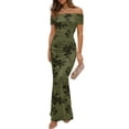 thumbnail image 1 of Vestido largo LUXVEER para mujer, malla, estampado floral, verde verano, 1 of 7