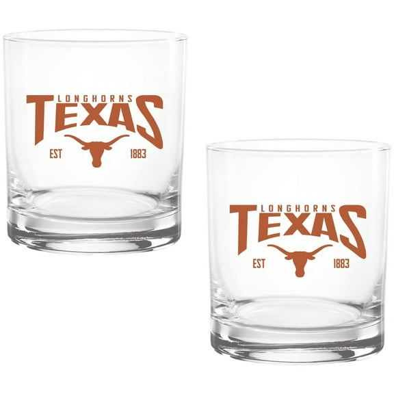 Texas Longhorns Two-Pack 14oz. Established Rocks Glass Set