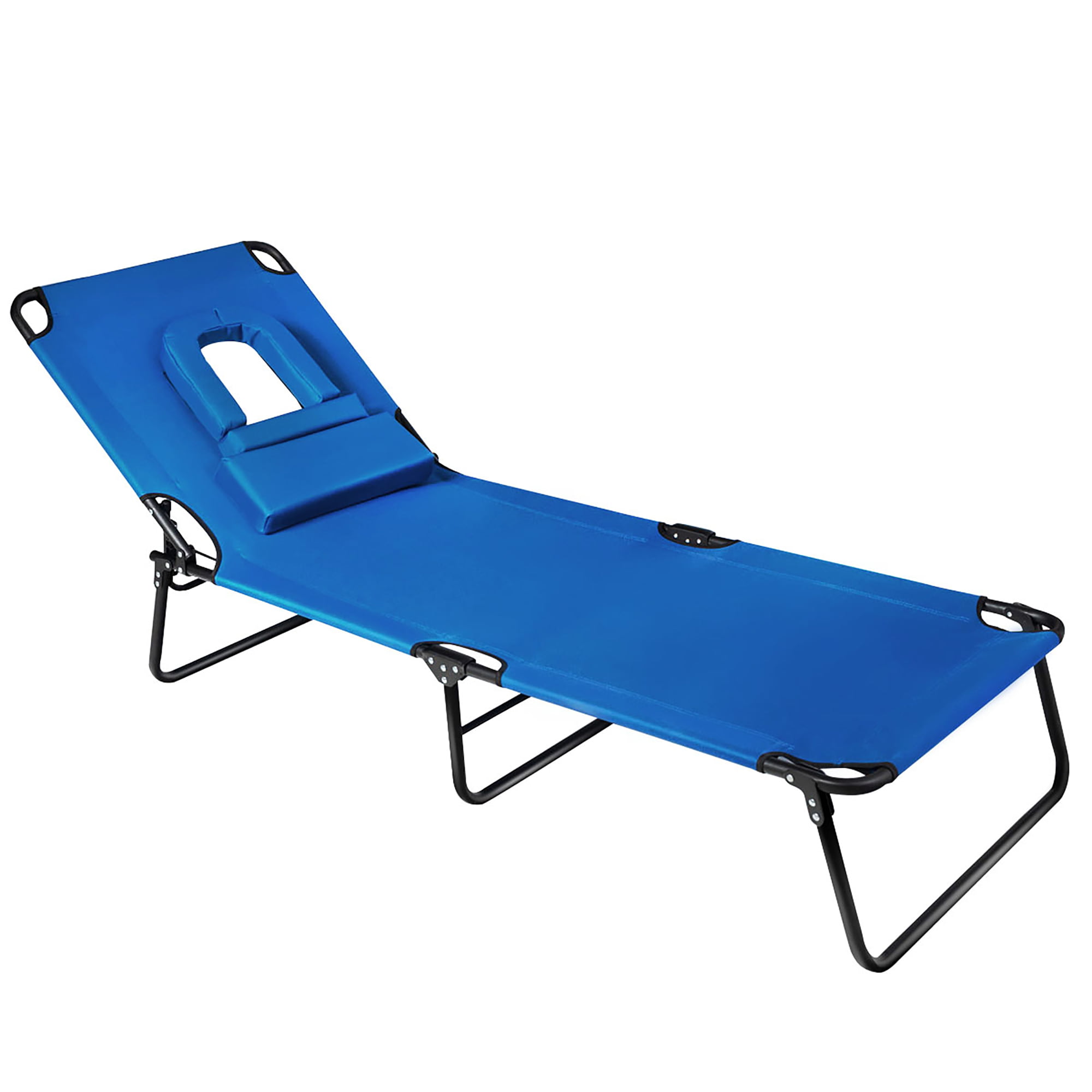 Costway Patio Foldable Chaise Lounge Chair Bed Outdoor Beach Camping ...