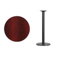 thumbnail image 4 of Bowery Hill Table de Bar de Restaurant Ronde de 30 Pouces en Noir et Acajou, 4 of 4