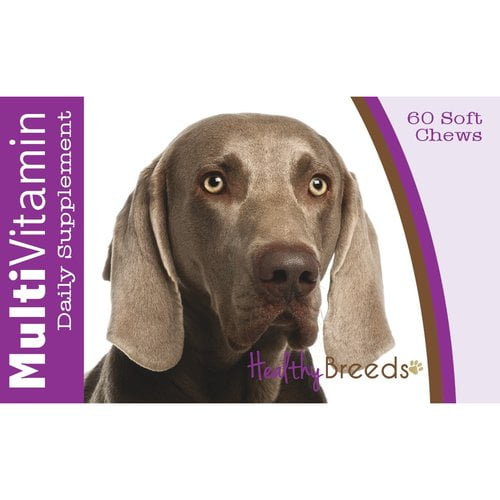Healthy Breeds Dog Multi-Vitamin Soft Chew for Weimaraner, Daily Vitamin and Mineral Supplement, 60 Count