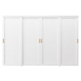 thumbnail image 3 of 120" x 80" Height Sliding Door - 1 Panel Design for Closet Door Hardware kit including, Golden Handles, 3 of 7