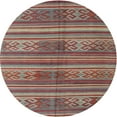 thumbnail image 1 of Ahgly Company Indoor Round Contemporary Fire Brick Red Southwestern Area Rugs, 7' Round, 1 of 6