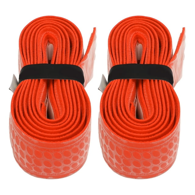 Tennis Racket Grip Tape, 2 PCS Tennis Racquet Overgrips Shock Absorption Sweat Absorbing Polyurethane Nitrogen Fiber For Sports Red,Blue,Pink,Yellow,Orange