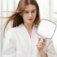 thumbnail image 4 of Brondbend Advanced Handheld Makeup Mirror Portable Makeup Mirror Makeup Hand Mirror,Double-Sided Magnifying Large Travel Handheld Mirror Cosmetic Mirror Clear Finish Round Mirror, 4 of 7