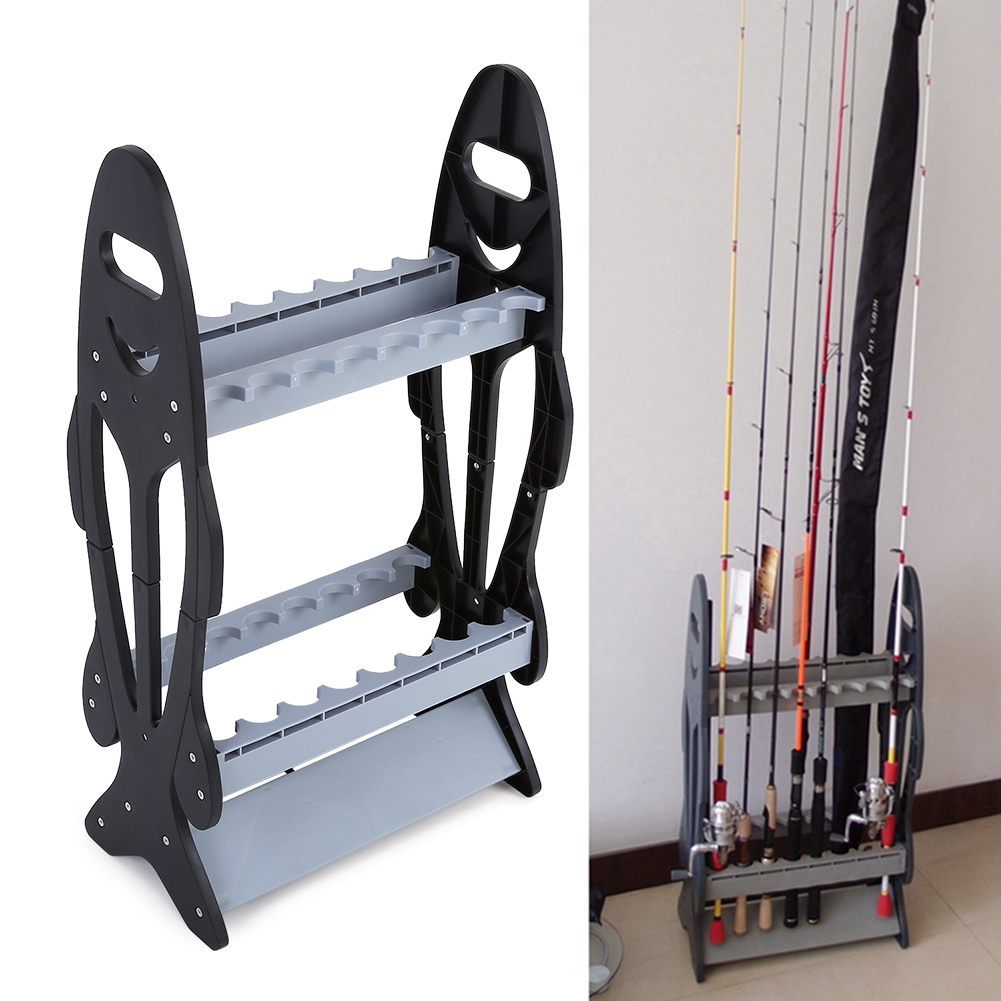 Garosa Lightweight Fishing Rod Pole Holder Stand Organizer Rack For 16