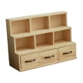 thumbnail image 3 of Armario de almacenamiento de madera con cajones, compartimento, escritorio decorativo portátil clásico 3 cajones, 3 of 9