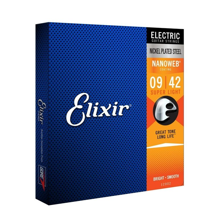 Elixir Strings 12002 Super Light NanoWeb Electric Guitar Strings 9 42