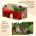 thumbnail image 6 of PEQULTI 72" Christmas Cat Tree Cat Tower with 7 Scratching Posts and Hammock for Large Cat Red, 6 of 7