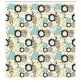 thumbnail image 3 of Ambesonne Vintage Shower Curtain, Abstract Ornate Flower, 69"Wx84"L, Seafoam Brown Green, 3 of 3