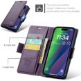 thumbnail image 3 of Étui pour iPhone 15 Plus, Étui Portefeuille avec Porte-Cartes, Support, Blocage RFID, Fermeture Magnétique, Antichoc, Étui de Protection en Cuir PU pour iPhone 15 Plus, Portefeuille à Rabat, 3 of 7