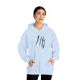 thumbnail image 6 of Effete Feline Claw Marks Scratch Unisex Heavy Blend™ Hooded Sweatshirt, 6 of 13