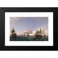 thumbnail image 2 of Albert Berg 24x17 Black Modern Framed Museum Art Print Titled - The Oland, Fighting with English Men-Of-War in 1704 (1870), 2 of 5