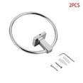 thumbnail image 1 of 2 PCS Stainless Steel Towel Ring Hanger Kitchen Bathroom Hand Towel Holder Wall Mounted Circle Rack, 1 of 10