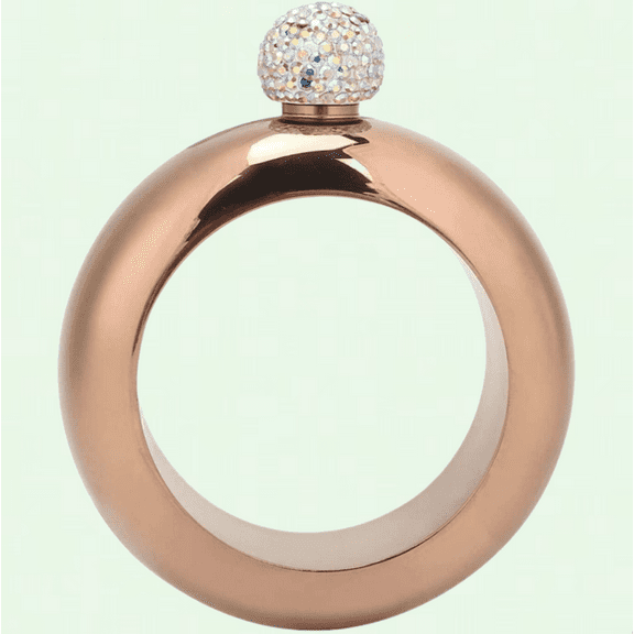 Bracelet Bangle Flask, Stainless Steel Wrist Hip Flask for Liquor, Secret Drinking Flask for Alcohol, Fun Gift for Dance Birthday Party