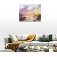 thumbnail image 3 of Coastal Sunset Wall Art Ocean Beach Pictures Wall Decor Nature Landscape Canvas Paintings Modern Artwork Home Decorations for Living Room Bedroom Bathroom Framed 16"x12", 3 of 6