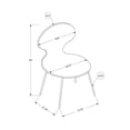 thumbnail image 3 of Monarch Specialties Dining Chair 4Pcs, 34"H, Grey Bentwood, Chrome Metal, 3 of 4