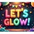 thumbnail image 4 of Yatrandify Neon Glow Party Banner Colorful Balloons Let's for Party Celebration Event Decoration Indoor, 4 of 7