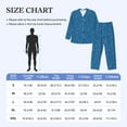 thumbnail image 3 of KLL Blue Star Print Sleepwear Mens Flannel Pajamas,Long Cotton Pj Set, 3 of 7