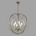 thumbnail image 3 of Yosemite CB8367 Home Decor 6 Light Chandelier, Satin Brass, 3 of 8