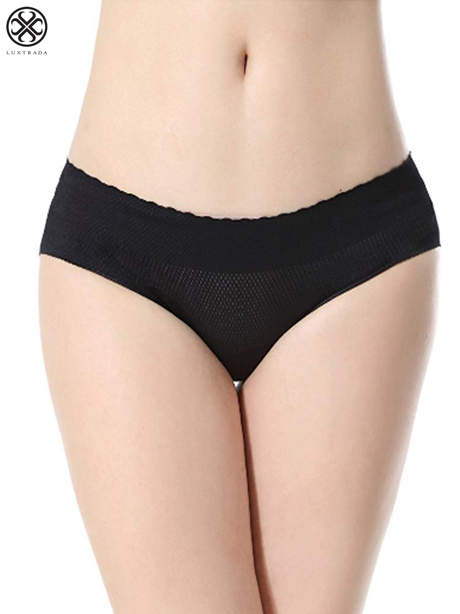 Luxtrada Women's Padded Seamless Butt Hip Enhancer Panties Underwear (Black,S)