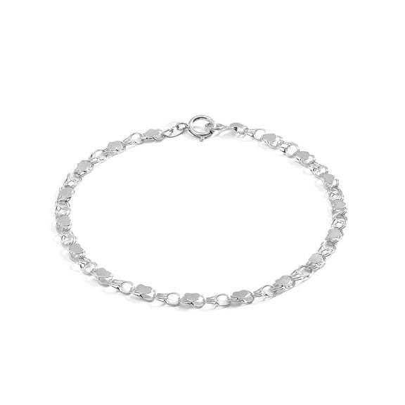 10k Fine Gold Heart Bracelet and Anklet for Women and Girls, (0.14")