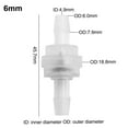thumbnail image 3 of BTOER 1Pcs Plastic One-Way Non-Return Fluids Check Valve For Fuel Gas Liquid Home Improvement Parts Diameter 3-12mm White Check Valve, 3 of 9