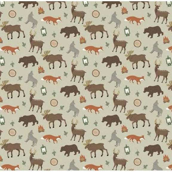 Handmade Valance or Curtain Panel Adventure is Calling Khaki