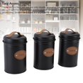 thumbnail image 3 of Kitchen Canister Set, 3PCS Kitchen Food Jars with Lids & Handle, Food Sealing Storage Container for Candy Tea Coffee Storage Canister, Tea Coffee Sugar Canister Set, 3 of 7