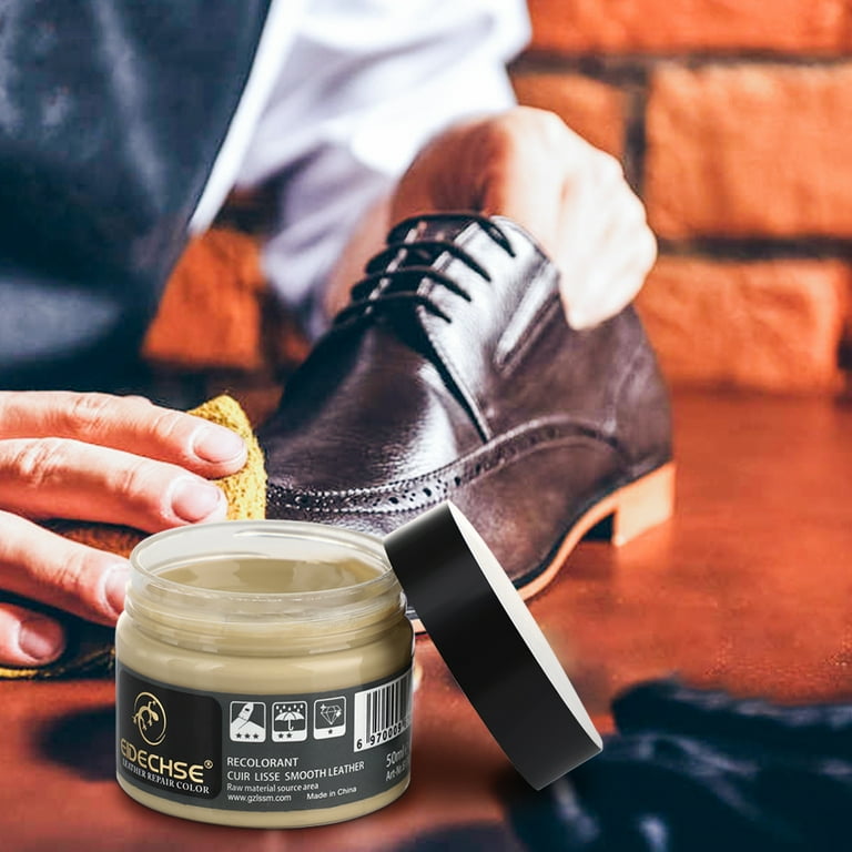 50ml Repair Cream, Funic Leather Repair Cream Filler Compound for Leather Restoration Cracks Burns Holes (Beige), Size: Small