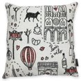 thumbnail image 1 of Homeport Coussin Décoratif Bonjour Noir, 1 of 1